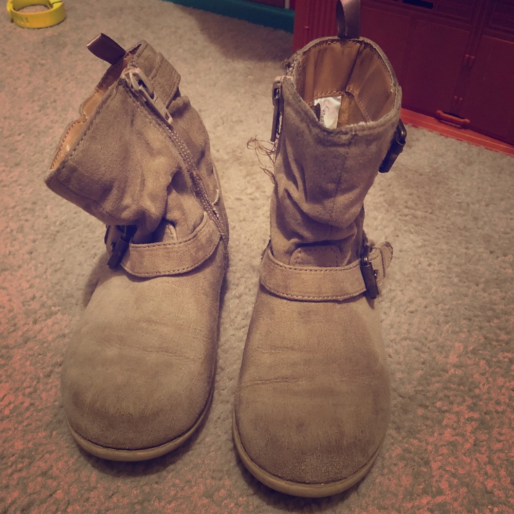 Tan boots toddler girls